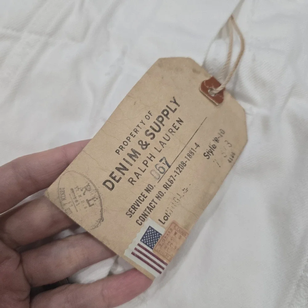 NWT Denim & Supply Ralph Lauren White Distressed Trucker Jacket Womens‎ XL... - Picture 5 of 12